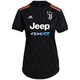 Jalkapallo Pelipaidat Juventus Naisten Vieraspaita 2021-2022 Lyhythihainen